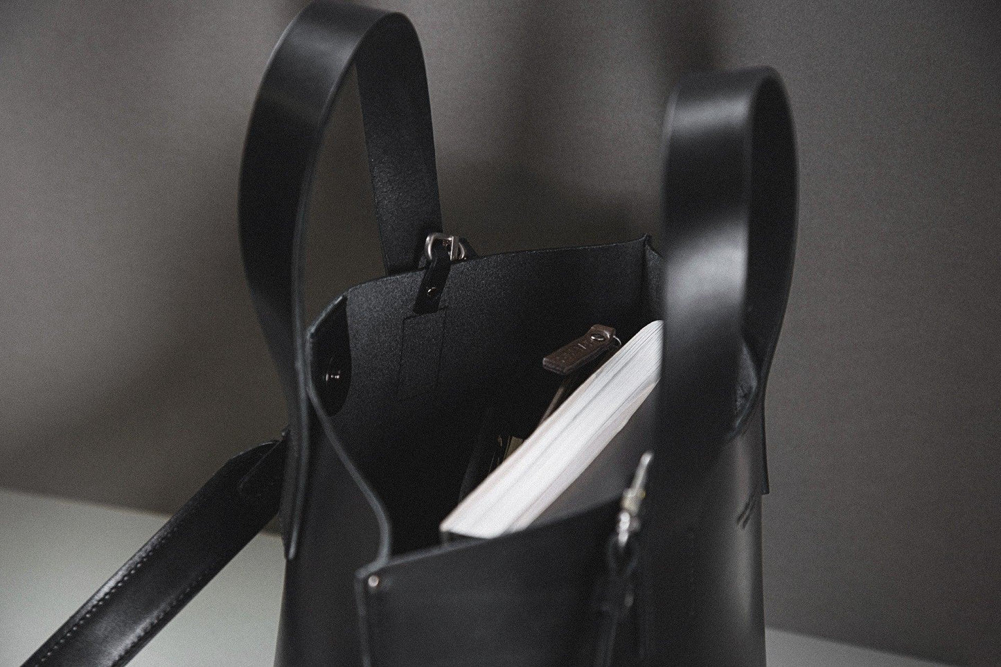 Sac Cabas Modèle Bucket - Noir