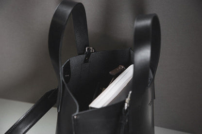 Sac Cabas Modèle Bucket - Noir